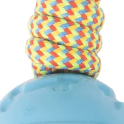 Tootoy! Pull Rope & Treatball Azul bola com corda e porta-snacks para cães