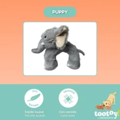 Tootoy! Puppy Peluche Elefante ponte para cães