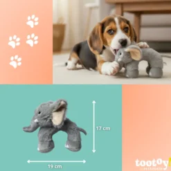 Tootoy! Puppy Peluche Elefante ponte para cães