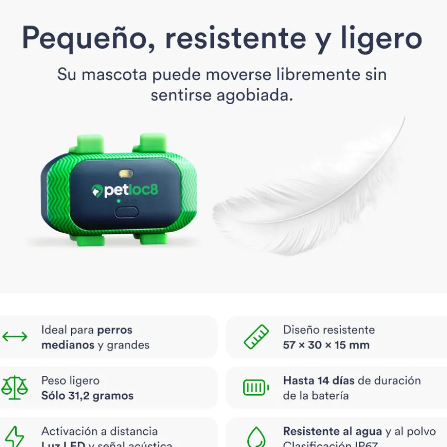 Trackimo Petloc8 4G Rastreador GPS para cães e gatos