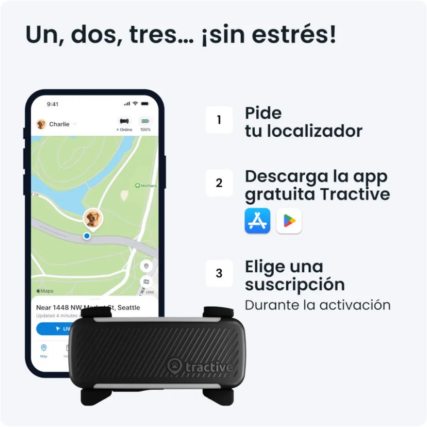 Trative GPS Dog 6 Rastreador de cães preto