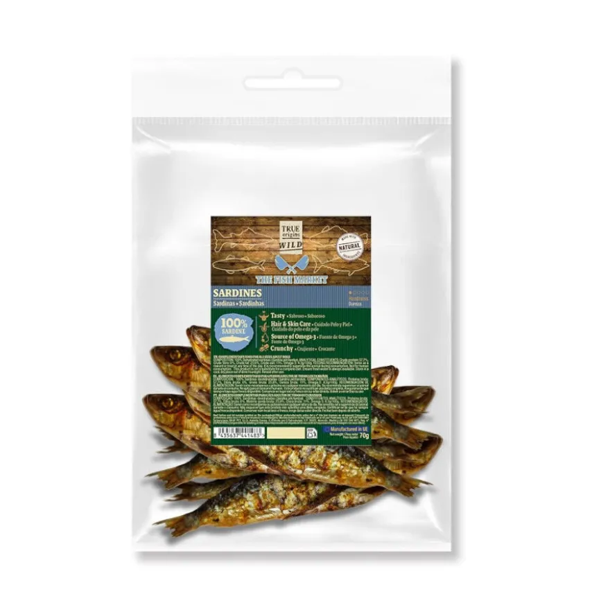 True Origins Sardinhas Snack para cães