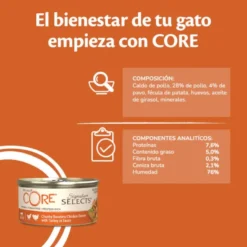 Wellness Core Chunky frango e peru lata para gatos