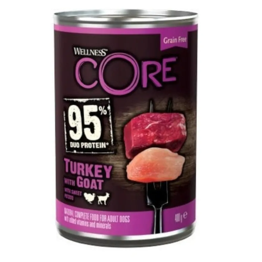 Wellness Core peru e cabra lata para cães