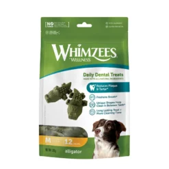 Whimzees Snacks Dentários Crocodilo para cães de raças médios