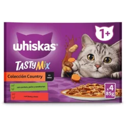 Whiskas Tasty Mix Coleção Country Molho em Saqueta para Gatos adultos