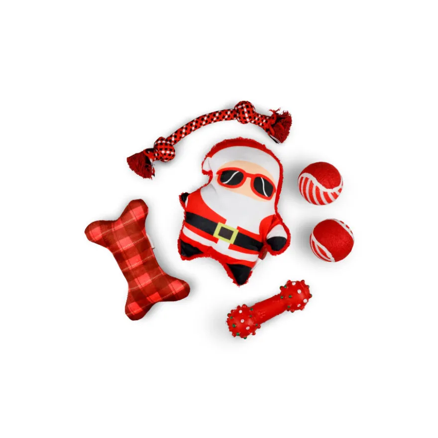 Wonder Christmas Pai Natal Rock Set de brinquedos para cães